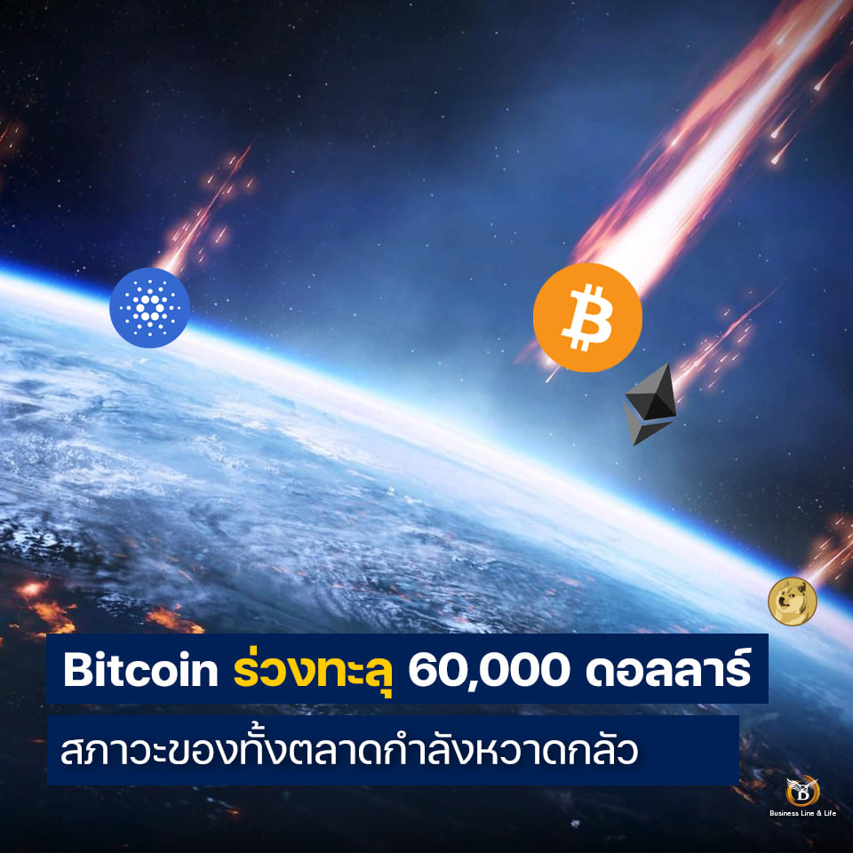 Bitcoin ร่วงทะลุ 60,000 ดอลลาร์ แล้ว สภาวะทั้งตลาดกำลังหวาดกลัว