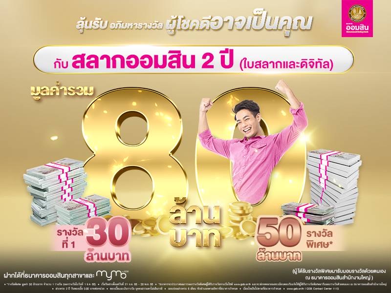 ออมสิน ออกแคมเปญส่งเสริมการออมชุดใหญ่ เพิ่มรางวัลพิเศษ 50 ล้านบาท