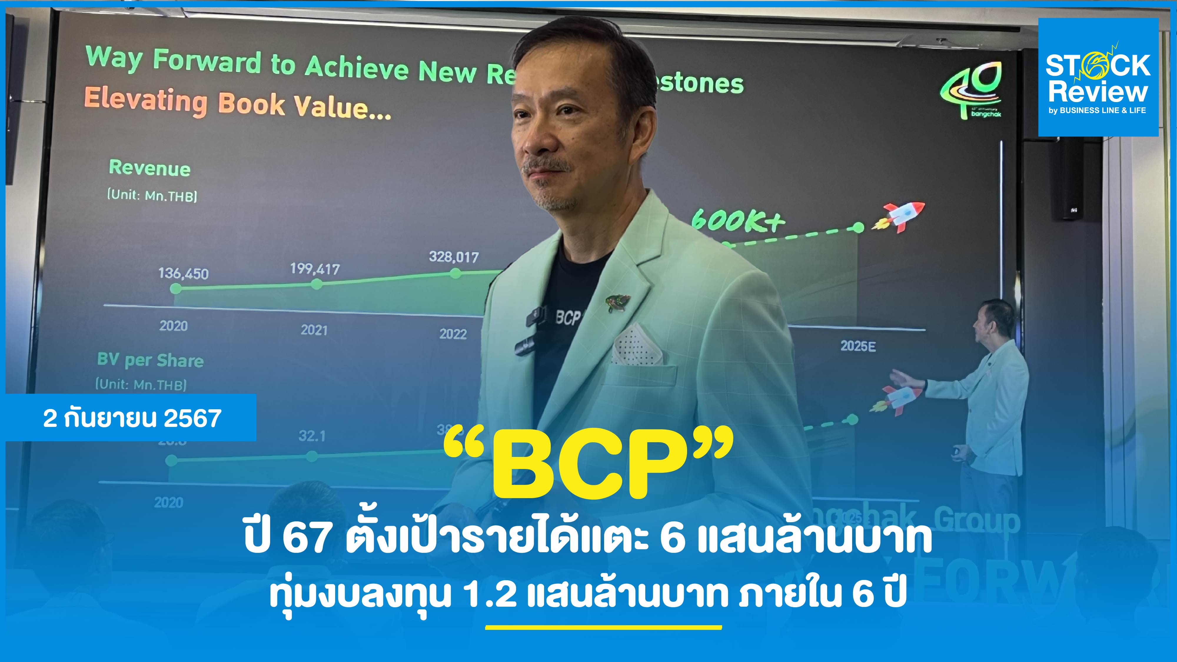 BCP ปี 67 ตั้งเป้ารายได้แตะ 6 แสนล้านบาท ทุ่มงบลงทุน 1.2 แสนล้านบาท ใน 6 ปี