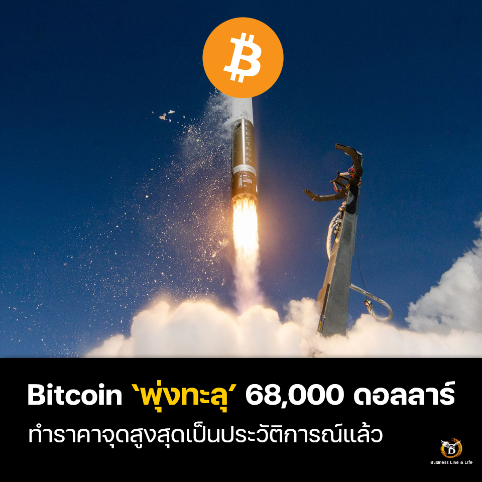 Bitcoin (BTC) พุ่งทะลุ 68,000 ดอลลาร์ ทำจุดสูงสุดเป็นประวัติการณ์ (ATH) แล้ว!